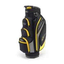 POWAKADDY PREMIUM EDITION CART BAG – BLACK / GUN METAL / YELLOW