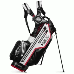 SUN MOUNTAIN H2NO 14 WAY WATERPROOF GOLF STAND CARRY BAG – BLACK / WHITE / RED