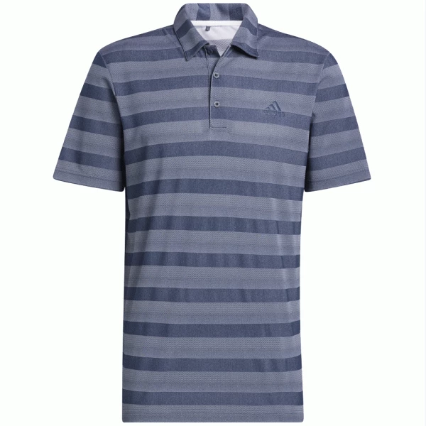 ADIDAS 2 COLOUR STRIPE GOLF POLO SHIRT – CREW NAVY / WHITE