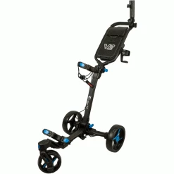 AXGLO TRI-360 V2 GOLF PUSH TROLLEY – BLACK / BLUE +FREE £39.99 ACCESSORY PACK