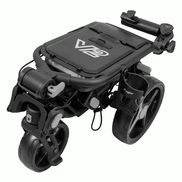 AXGLO TRI-360 V2 GOLF PUSH TROLLEY – BLACK / GREY +FREE £39.99 ACCESSORY PACK - Image 2