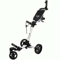 AXGLO TRI-360 V2 GOLF PUSH TROLLEY – WHITE / GREY +FREE £39.99 ACCESSORY PACK