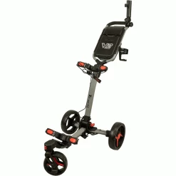 AXGLO TRI-360 V2 GOLF PUSH TROLLEY – GREY / RED +FREE £39.99 ACCESSORY PACK