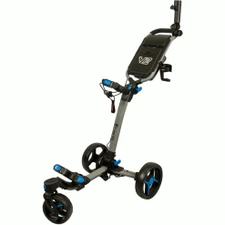 AXGLO TRI-360 V2 GOLF PUSH TROLLEY – GREY / BLUE +FREE £39.99 ACCESSORY PACK