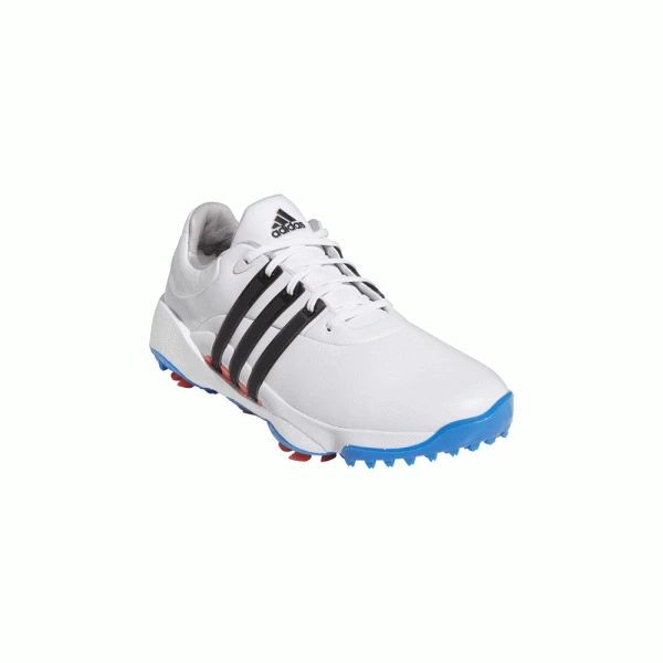 ADIDAS TOUR360 22 GOLF SHOES – WHITE / BLUE - Image 4