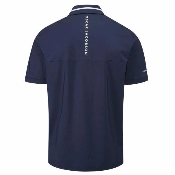 OSCAR JACOBSON MARSDEN POLO SHIRT – NAVY / WHITE - Image 2