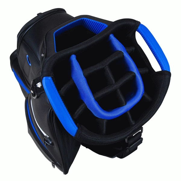 TAYLORMADE DELUXE GOLF CART TROLLEY BAG – BLACK / BLUE - Image 2
