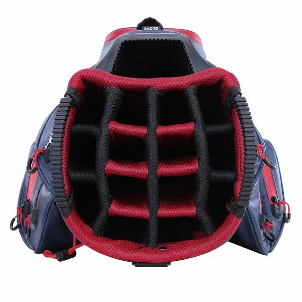 BIG MAX DRILITE SPORT PLUS GOLF CART TROLLEY BAG – NAVY / SILVER / RED - Image 4