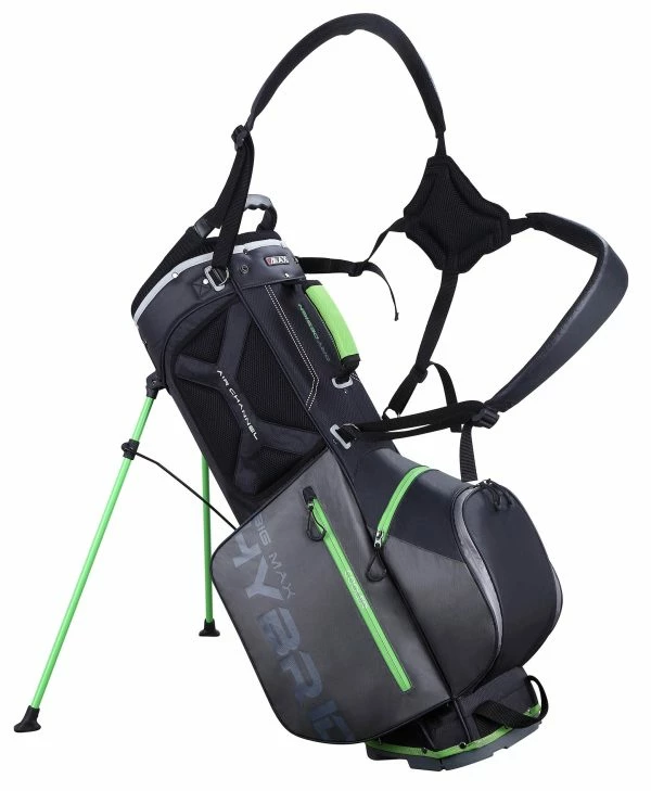 BIG MAX DRILITE HYBRID GOLF STAND CARRY BAG – CHARCOAL / LIME - Image 5