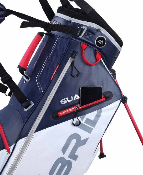 BIG MAX DRILITE HYBRID GOLF STAND CARRY BAG – NAVY / SILVER / RED - Image 4