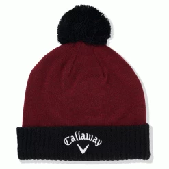CALLAWAY 2023 TOUR AUTHENTIC POM GOLF BEANIE – WINE / BLACK