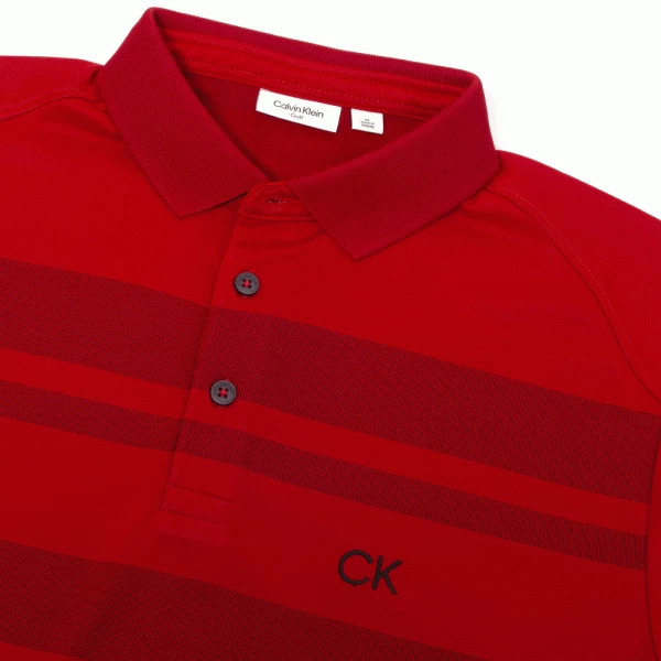 CALVIN KLEIN MARINA GOLF POLO SHIRT – RED - Image 3