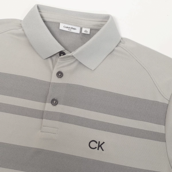 CALVIN KLEIN MARINA GOLF POLO SHIRT – PLATINUM - Image 3