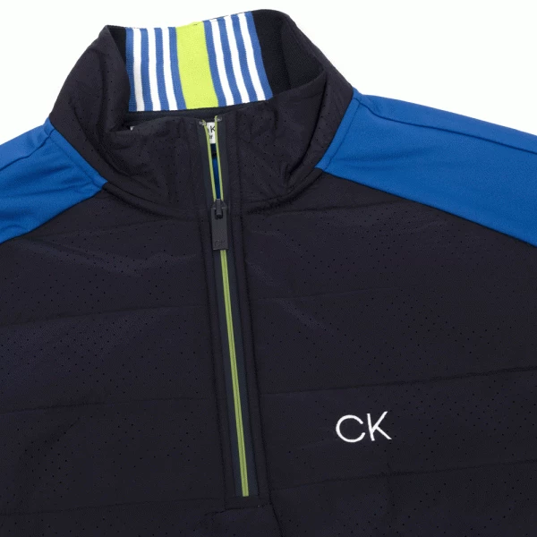 CALVIN KLEIN FOREST LAKE 1/2 ZIP GOLF PULLOVER – BLUE - Image 3