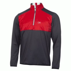 CALVIN KLEIN FOREST LAKE 1/2 ZIP GOLF PULLOVER – RED
