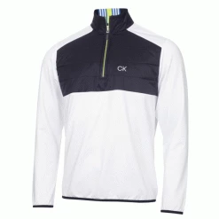 CALVIN KLEIN FOREST LAKE 1/2 ZIP GOLF PULLOVER – WHITE