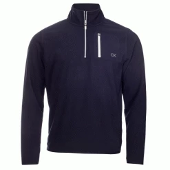 CALVIN KLEIN PLANET FLEECE 1/2 ZIP GOLF PULLOVER – NAVY