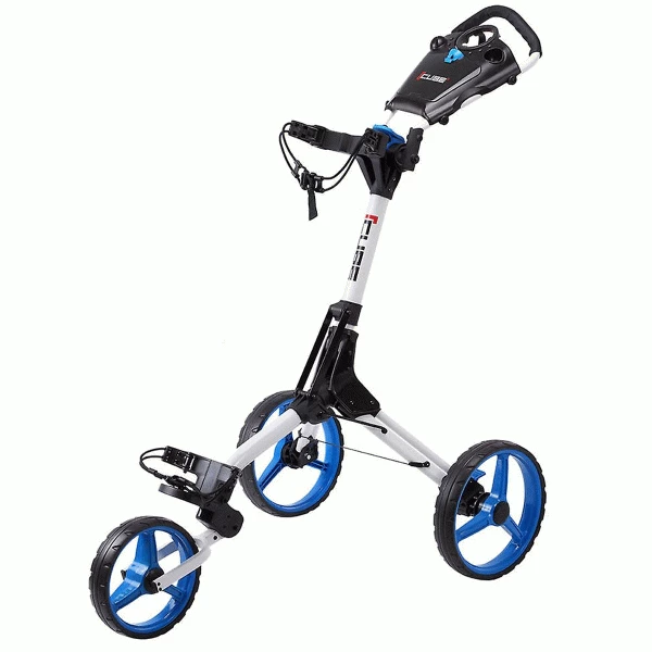 SKYMAX CUBE GOLF PUSH TROLLEY – WHITE / BLUE +FREE GIFTS