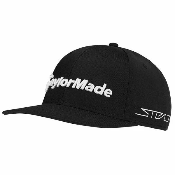 TAYLORMADE TOUR FLAT BILL GOLF CAP – BLACK