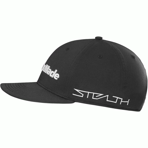 TAYLORMADE TOUR FLAT BILL GOLF CAP – BLACK - Image 3