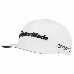 TAYLORMADE TOUR FLAT BILL GOLF CAP – WHITE