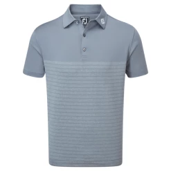 FOOTJOY ENGINEERED HEATHER STRIPE GOLF POLO SHIRT – GREY