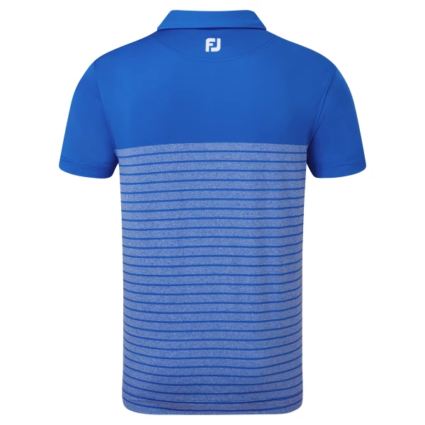 FOOTJOY ENGINEERED HEATHER STRIPE GOLF POLO SHIRT – ROYAL - Image 4