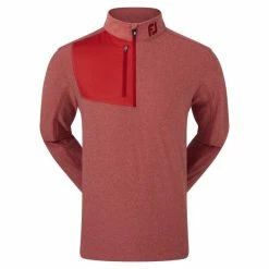 FOOTJOY HEATHER CHILL-OUT XP GOLF PULLOVER – HEATHER RED