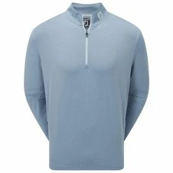 FOOTJOY PIN DOT CHILL-OUT GOLF MID LAYER – DENIM / BLUESTONE / AZURE