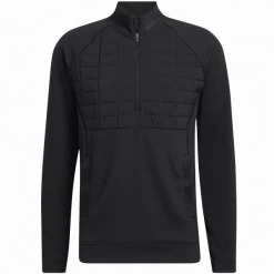 ADIDAS FROSTGUARD 1/4 ZIP QUILTED GOLF JACKET – BLACK