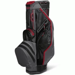 SUN MOUNTAIN H2NO LITE WATERPROOF GOLF CART BAG – BLACK / GUNMETAL / RED