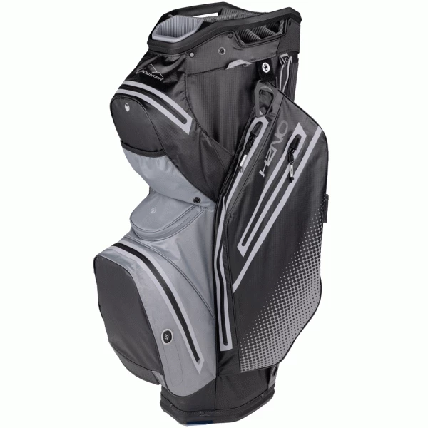 SUN MOUNTAIN 2023 H2NO STAFF WATERPROOF GOLF CART BAG – BLACK / NICKEL / CADET
