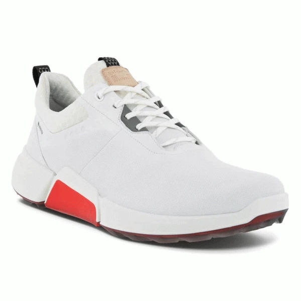 ECCO BIOM H4 GORE-TEX® GOLF SHOES – WHITE / RED - Image 2