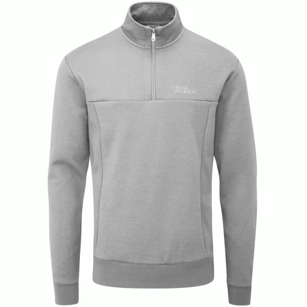 OSCAR JACOBSON HAWKES TOUR II 1/4 ZIP PULLOVER – LIGHT GREY
