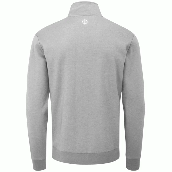 OSCAR JACOBSON HAWKES TOUR II 1/4 ZIP PULLOVER – LIGHT GREY - Image 2