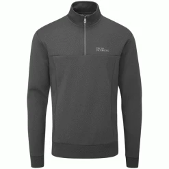 OSCAR JACOBSON HAWKES TOUR II 1/4 ZIP PULLOVER – PEWTER