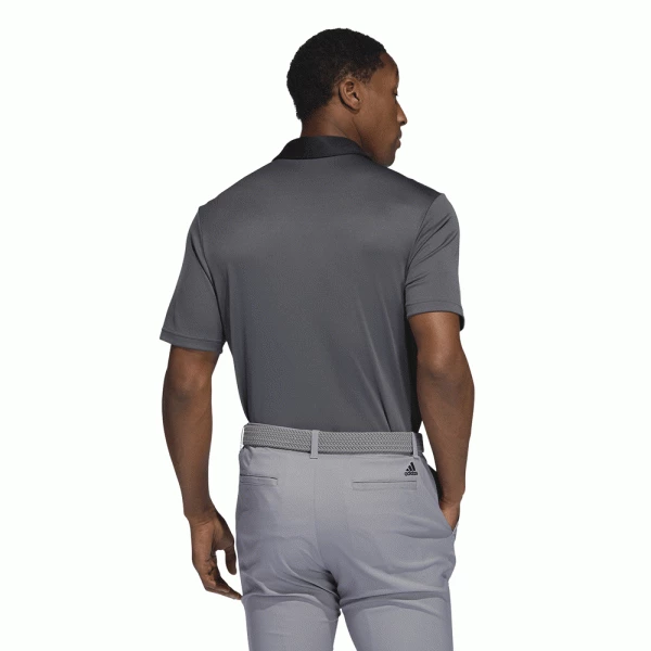 ADIDAS PRIMEGREEN COLOURBLOCK GOLF POLO SHIRT – BLACK - Image 4