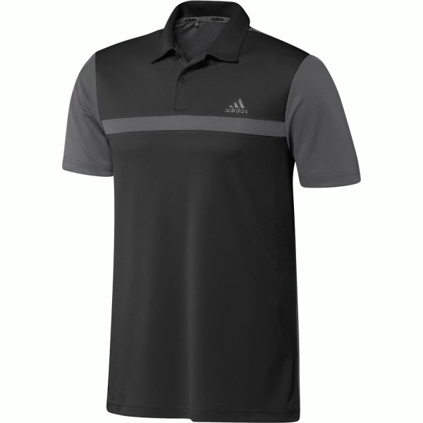 ADIDAS PRIMEGREEN COLOURBLOCK GOLF POLO SHIRT – BLACK