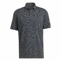 ADIDAS CAMO PRINT GOLF POLO SHIRT – BLACK