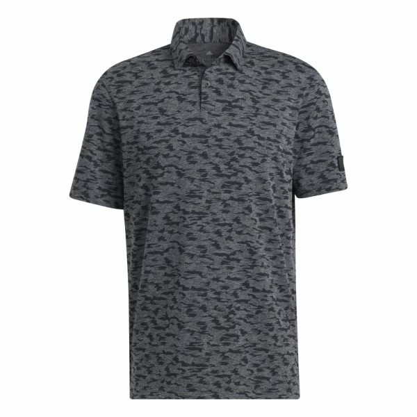 ADIDAS CAMO PRINT GOLF POLO SHIRT – BLACK