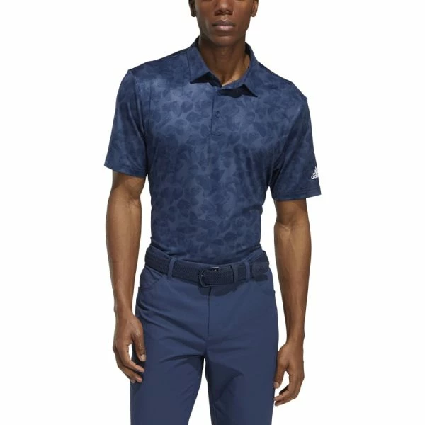 ADIDAS PRISMA PRINT GOLF POLO SHIRT – CREW NAVY / NIGHT INDIGO - Image 3