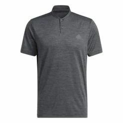 ADIDAS TEXTURE STRIPE GOLF POLO SHIRT – BLACK
