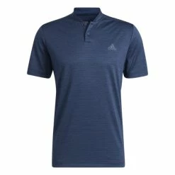 ADIDAS TEXTURE STRIPE GOLF POLO SHIRT – NAVY