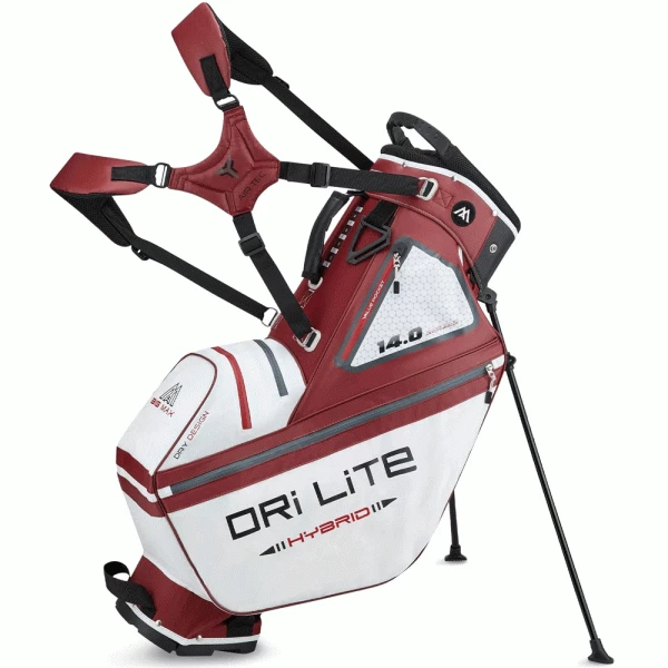 BIG MAX DRILITE HYBRID TOUR STAND BAG – WHITE / MERLOT