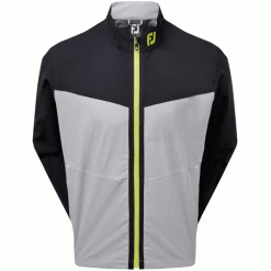 FOOTJOY HYDROLITE WATERPROOF GOLF RAIN JACKET – BLACK / GREY / LIME
