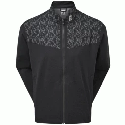FOOTJOY HYDROLITE WATERPROOF GOLF RAIN JACKET – BLACK / MARBLE PRINT