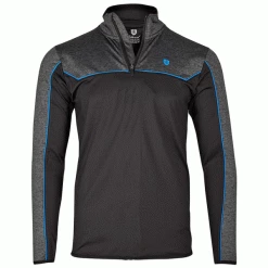 ISLAND GREEN IG TECH PERFORMANCE 1/4 ZIP JUMPER – BLACK / MARINE