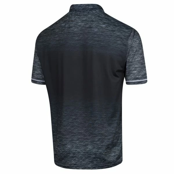 ISLAND GREEN GRADIANT PRINT GOLF POLO SHIRT – BLACK - Image 2