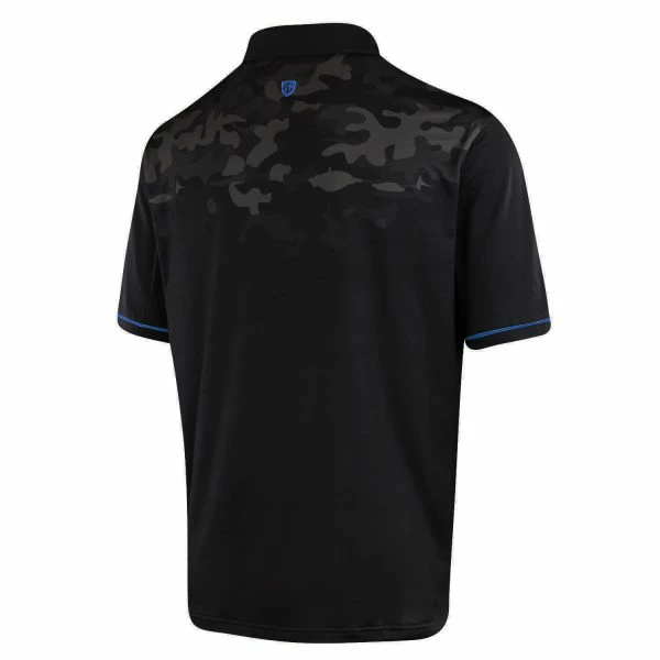 ISLAND GREEN CAMO PRINT GOLF POLO SHIRT – BLACK - Image 2