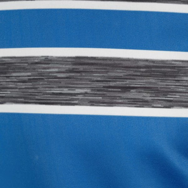 ISLAND GREEN CHEST PANEL GOLF POLO SHIRT – BLUE - Image 3